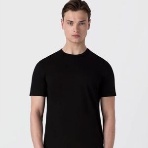 Sunspel James Bond t shirt crew neck black Medium C026